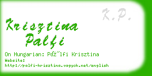 krisztina palfi business card